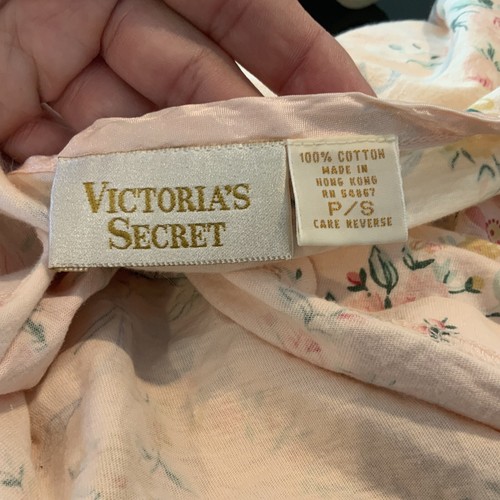 Vintage Victoria’s Secret Nightgown Womens S 100% Cotton Gold Label Shirt EUC - Picture 7 of 9