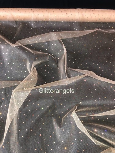 Holographic Sequin Tulle Net Fabric 58” Wide Tutu Dress Crafts Decor Wedding - Picture 4 of 32