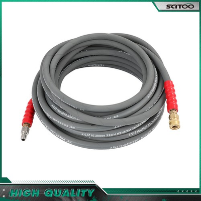 #ad 50ft Hot # Cold Water Pressure Washer Hose 3 8quot; x 6000psi 2 Braid R2 Gray $68.37