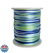 2.0mm x 100 Yards Segment Dyed Nylon Cord Satin Beading String for Macrame Fr
