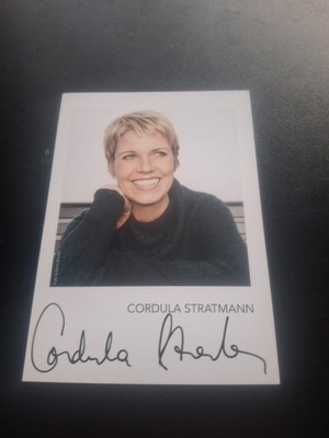 Karte Cordula Stratmann (Schauspielerin)  mit Autogramm - ORIGINAL,