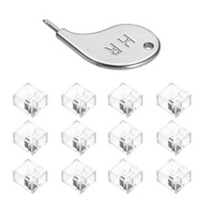 12pcs Port Blocker Locking RJ45 Port/Dust PC Blocker Cap with Coded Key,Black
