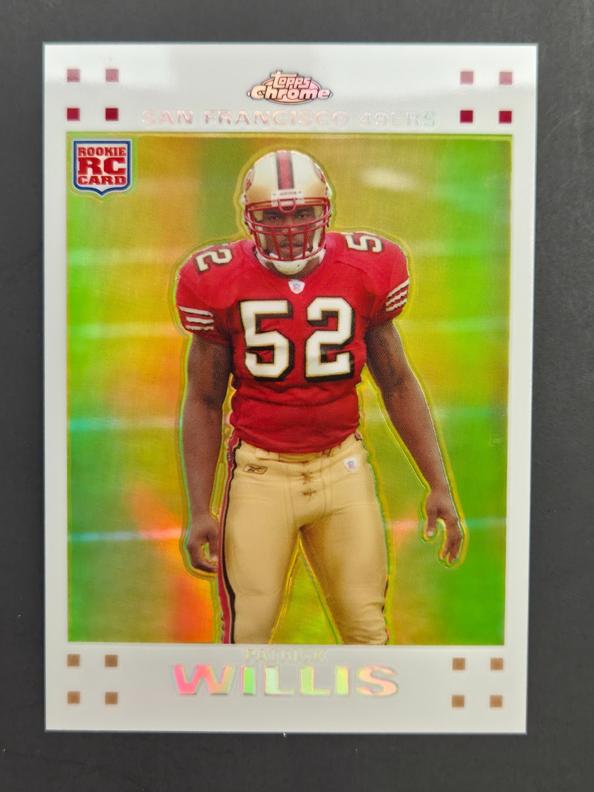 2007 Topps Chrome Patrick Willis RC White Refractor /869 49ers Rookie #TC240