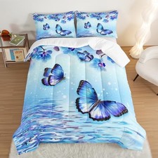 Fantasy Blue Themed Aesthetic Bedding Comforter Full Blue-purple