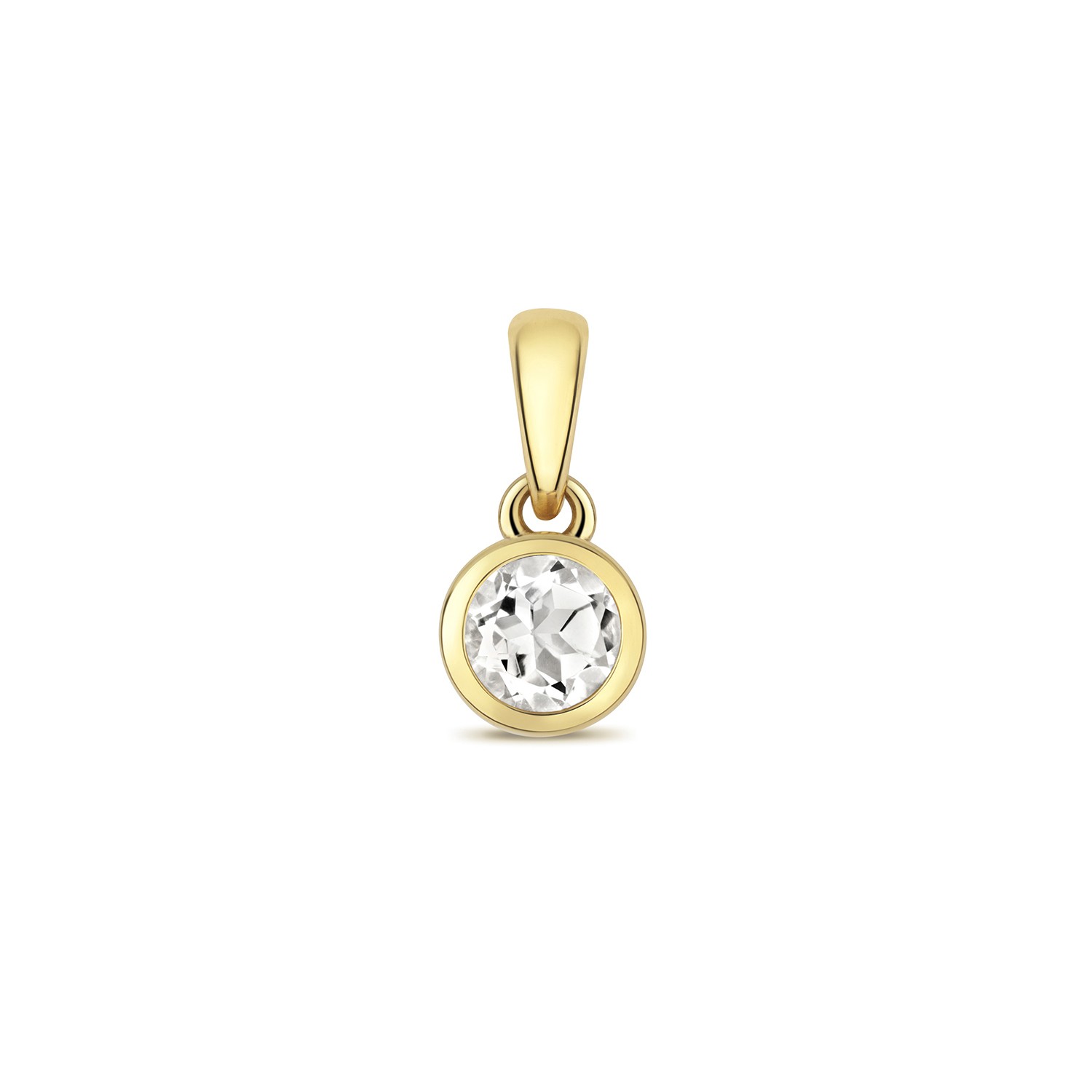 Pendentif femme or 375 et topaze bleue éclatante pour le quotidien