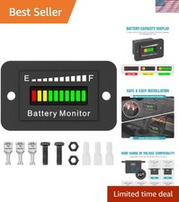 Multi-Voltage Waterproof Battery Monitor with LED Display  Safety Features