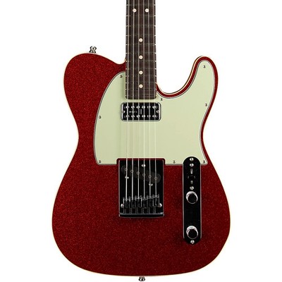 Fender CS Dual Stack HS Telecaster Deluxe CC LE Guitar Red Sparkle Top