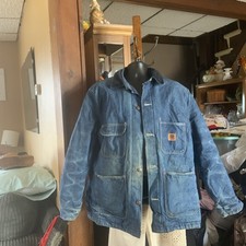 Men's Big Ben Wrangler Lined Jean Denim Farm Ranch Chore Jacket USA Sz 46 AS IS