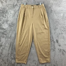 Frank and Oak Amelia Balloon Pants Vintage Fit Womens 12 High Rise Tapered Tan