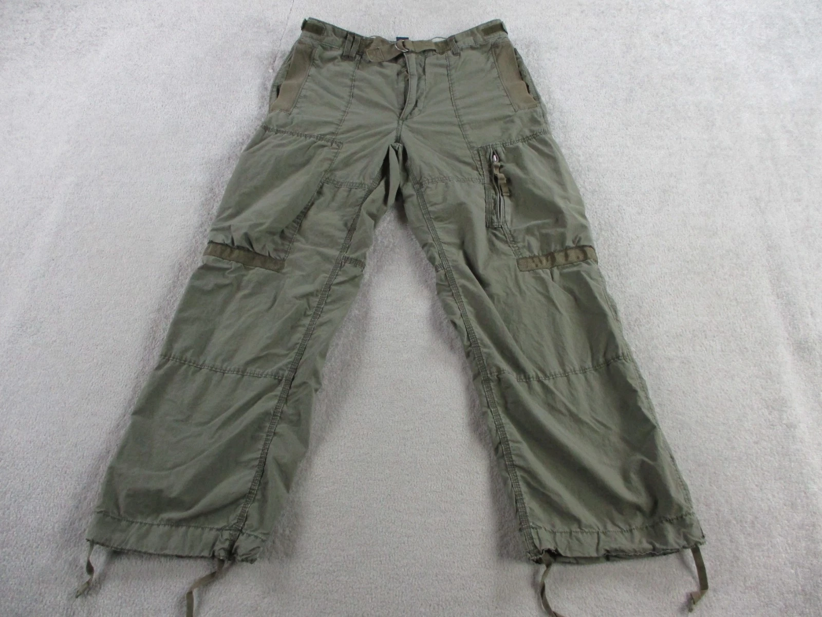 VINTAGE Gap Pants Mens 32x30 Green Cargo Military Fatigue Rave Baggy Y2K Grunge