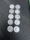Lot U of 10 90% Silver Roosevelt Dimes - 10C US Silver Coins Circulated -