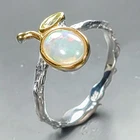 Jewellery Natural Opal Ring 925 Sterling Silver Size 7 /R462710