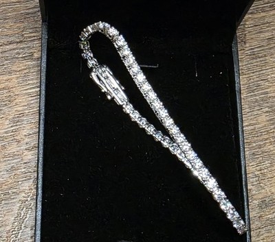 Affinity Diamonds 1.00cttw Sterling Silver Tennis Bracelet 7.5 Inches Beautiful 