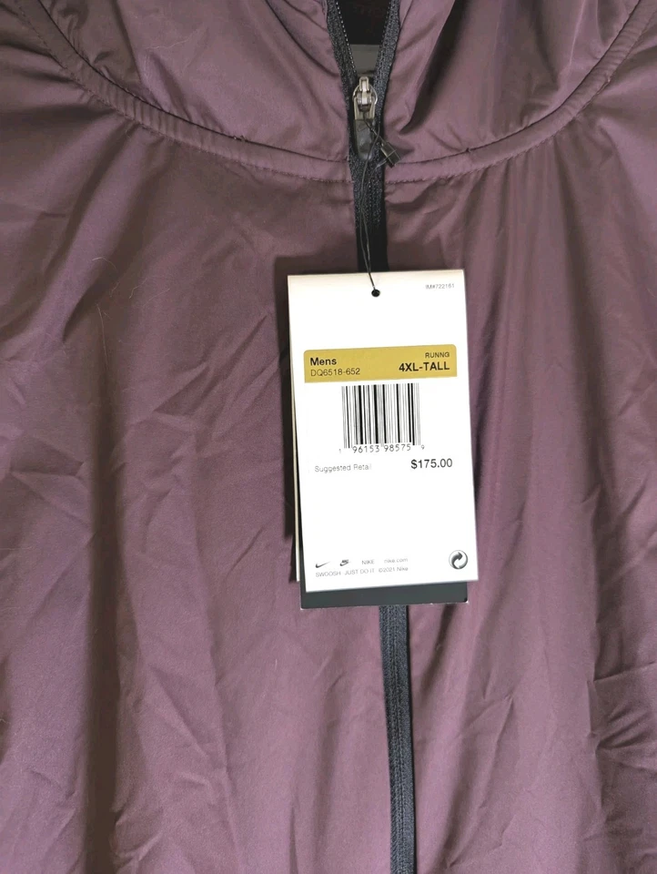 NWT Nike Storm Fit Run Division Maroon Jacket 4XL Tall - Image 2 of 4