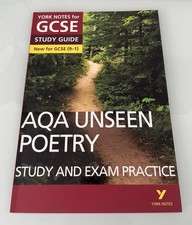 AQA English Literature Unseen Poetry Study and Exam Practice York Notes