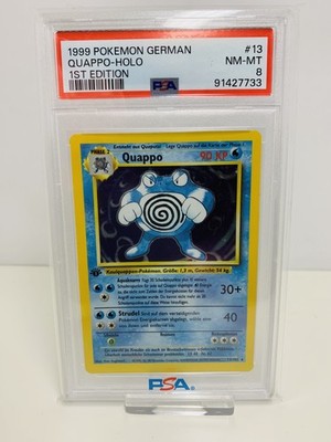 Quappo   Holo   1. Edition   Deutsch   13/102   Base Set    PSA 8  