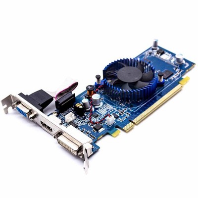 Carte Vidéo Nvidia 9300 Ge 256mb Gddr2 HDMI DVI VGA Graphique 3 Moniteur _