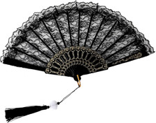 Foldable Lace Fan Handheld Chinese Vintage Style Hand Held Folding Fans for Part