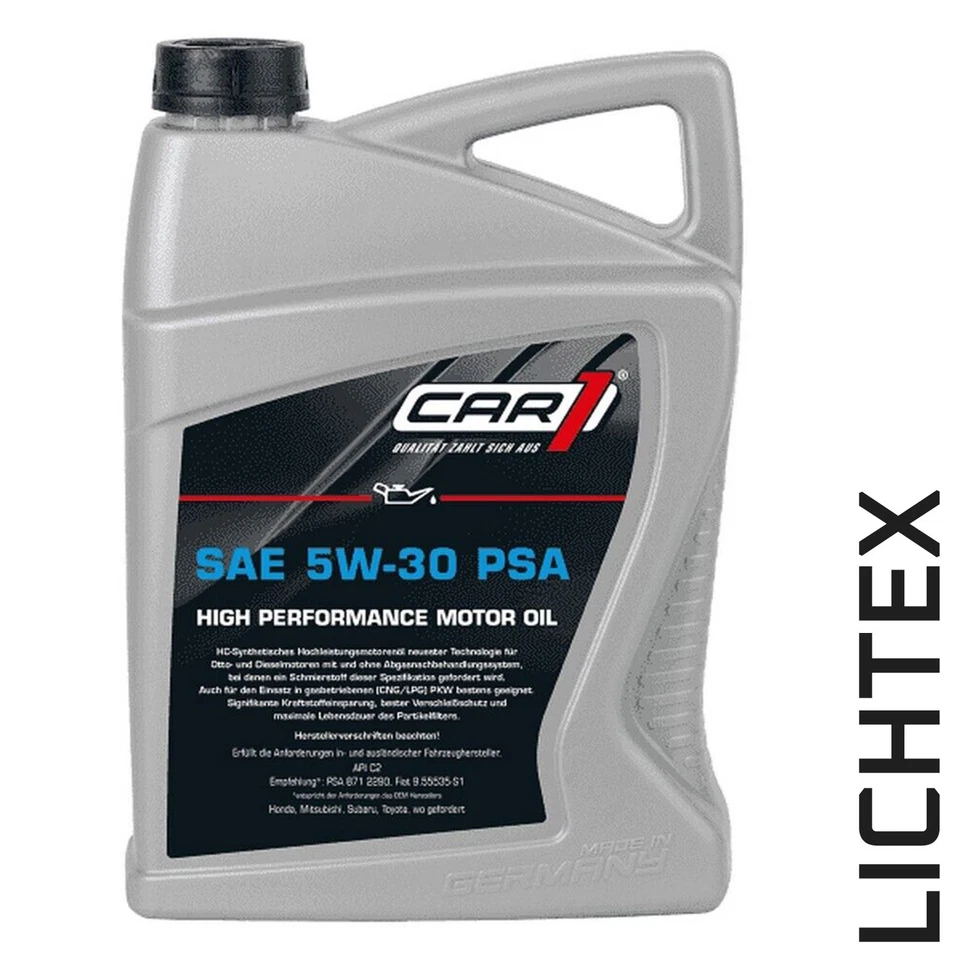 CAR1 Motorenöl SAE 5W-30 PSA 5 Liter High Performance Motor öl