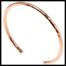 3mm Hammered Copper Cuff Bracelet Handmade Jewelry - 100 Solid Uncoated Copper