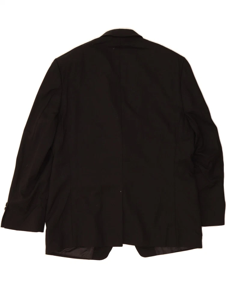 CHAPS Mens 2 Button 3/4 Sleeve Blazer Jacket UK 44 2XL Black Wool BZ05 - Image 2 of 4