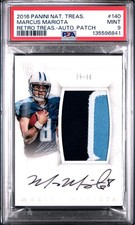 2016 Panini National Treasures MARCUS MARIOTA RPA Rookie Auto Patch #09/10 PSA 9