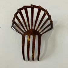 Sunray style Art Deco hair comb Clip faux tortoiseshell Diamanté hair accessory