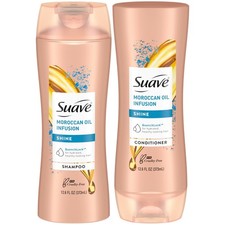 Suave Moroccan Oil Infusion Shampoo & Conditioner Set Argan Oil Damaged Dry Hair