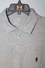 Polo Ralph Lauren Performance Men XL Light Gray Pocket Stretch Polo Classic Fit