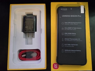 NEW OPEN BOX Umidigi Bison Pro 128GB 4GB Storm Gray Unlocked Clean IMEI