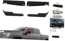 Rear View Mirror Cover Cap Fit for 2020-2024 Chevy Silverado GMC Sierra Black