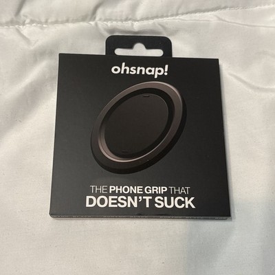 OhSnap! Snap 5 Luxe Magnetic Phone Grip boring black Ultra Thin - Fits Any (NEW)