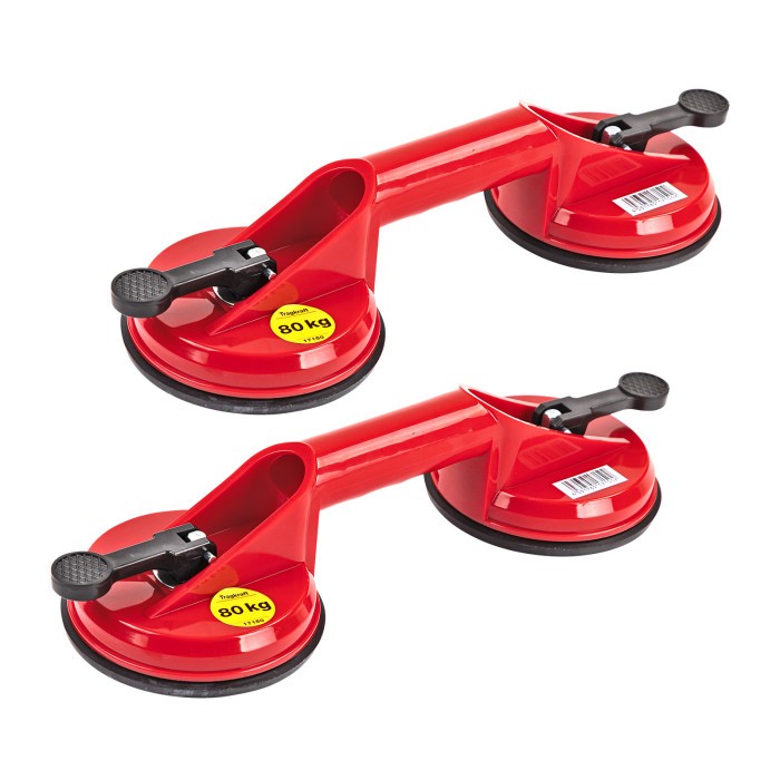 Ventouses manutention 80kg pour travaux de carrosserie et pose de pare-brise