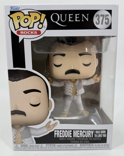 Funko Pop! Rocks: Queen - Freddie Mercury #375 Vinyl Figure with Pop Protector