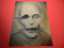 ALEXANDER X Horror Dark Art  Mixed Media Expressionism Signed Painting