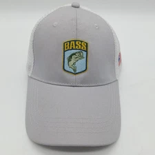 B.A.S.S. Member Trucker Hat Mesh Strapback Gray White Angler Sportsman Society