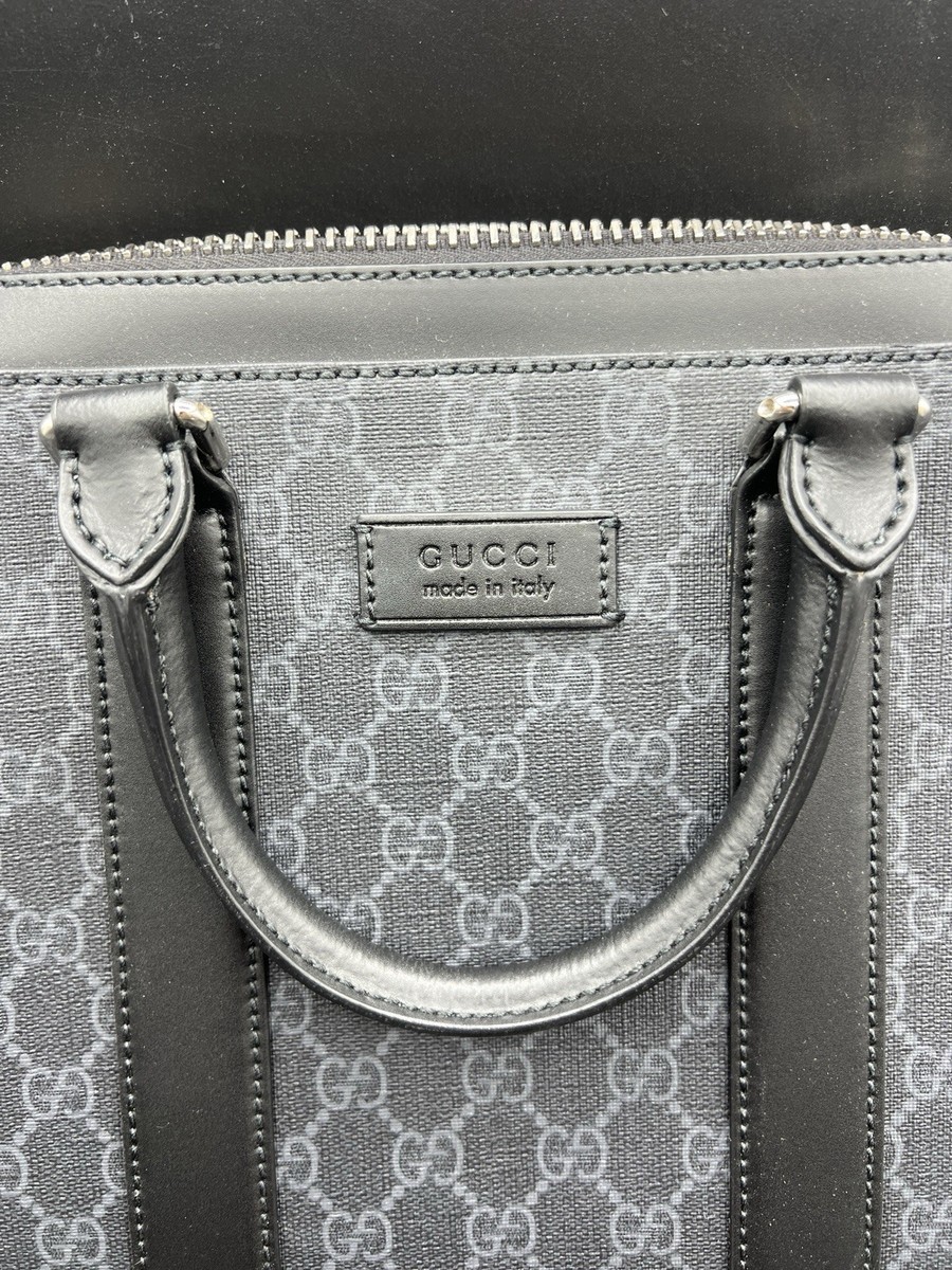 Gucci GG Supreme Men's Briefcase 'Black' (474135-K5RLN-1095) NEW