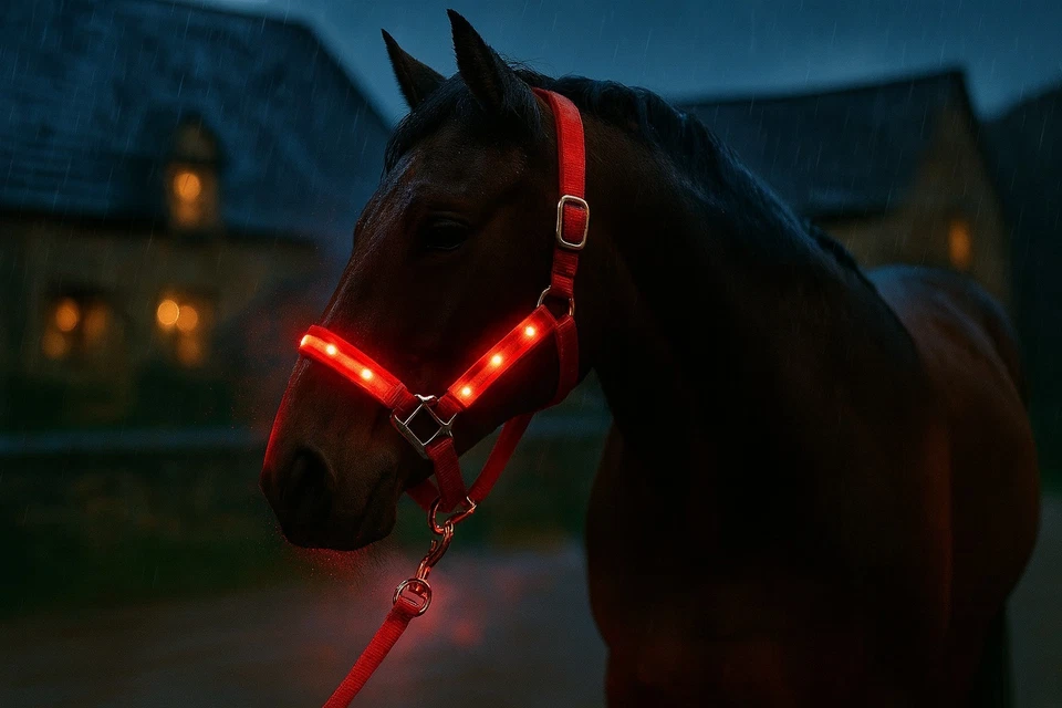 Stallhalfter Sicherheitshalfter Weidehalfter Reflexhalfter Led-Halfter - Bild 4 von 4