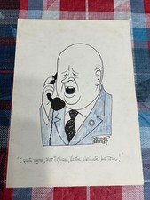 Bently Lithograph - " I QUITE AGREE, MR TOPHAM...  " - British Political Satire