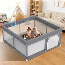 Kids Play Pen 50x50 Inch - Baby Fence Play Area for Indoor  Outdoor,
