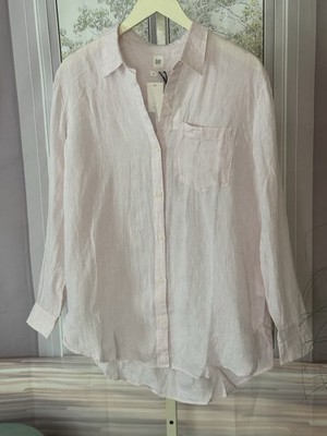Gap Pink Linen Boyfriend Shirt, NWT 