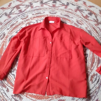 Orange rote, knallige Hemdbluse von Primark, Gr. 38, TOP !!!