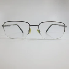 Turboflex Eyeglasses Frame Mod TF214 Unisex Gunmetal Half Rim Square 57-19-145