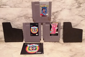3 Vntg Nintendo NES Games - SIMON'S QUEST, ROGER RABBIT, TINY TOONS w/ Manual