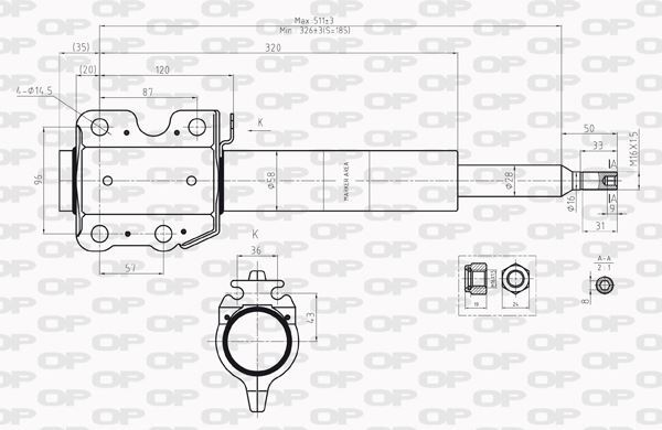 Amortisseur avant pour Mercedes Sprinter 3-t Fourgon 310D 312D et 316 CDI suspension haute précision