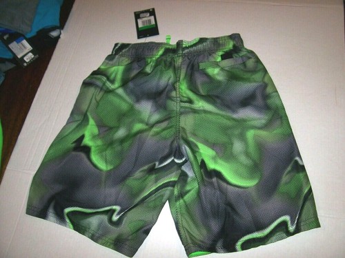 New Nike green black boys swim swimsuit trunks shorts elastic waist drawstring 5 - Picture 2 of 2