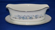 Seizan Blue Ridge Gravy Boat or Sauce Bowl with Underplate, 9"