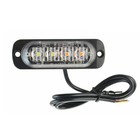 <!--F#f_0-->White&Yellow 4 LEDs Light Bar Auto Car Side Strobe Flash Emergency Warning Lamp<!--F/-->