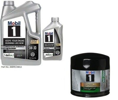 Mobil1 M1-204A Engine Oil Filter & 6 Quarts Mobil1 5W30 Full Synthetic Motor Oil