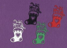 STOCKING with Gifts die cuts Christmas scrapbook cards